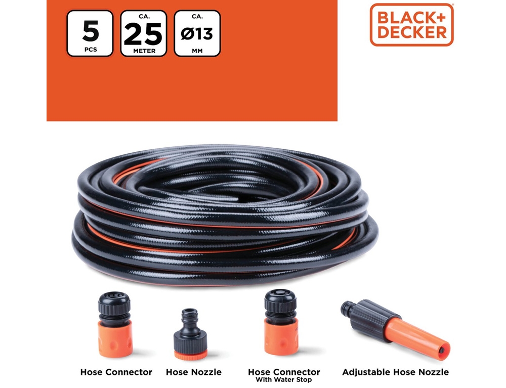 Για Το Πότισμα  Garden Hose Black&Amp;Decker 12Mm X 25M