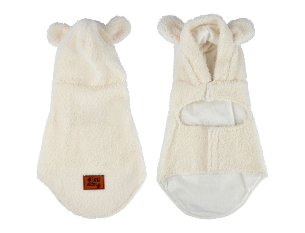 Για Τους Τετράποδους Μας Φίλους Curly Fleece Cuddly Jacket L/40Cm Ecru Wooly