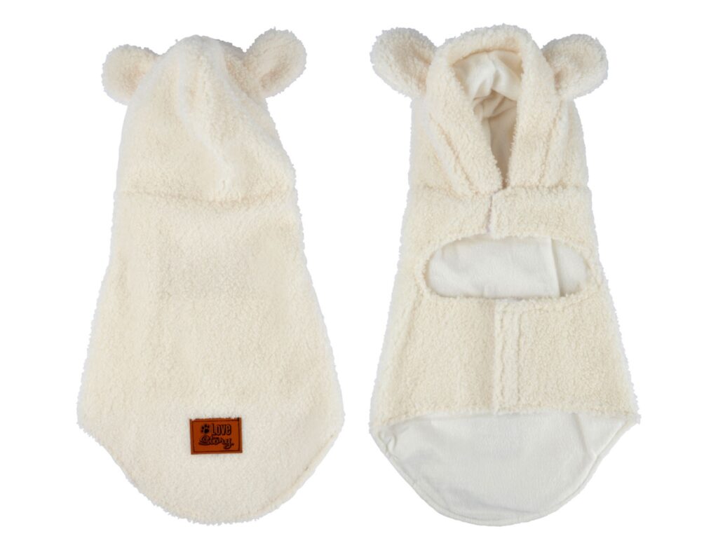 Για Τους Τετράποδους Μας Φίλους Curly Fleece Cuddly Jacket M/35Cm Ecru Wooly
