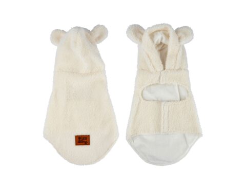 Για Τους Τετράποδους Μας Φίλους Curly Fleece Cuddly Jacket S/25Cm Ecru Wooly