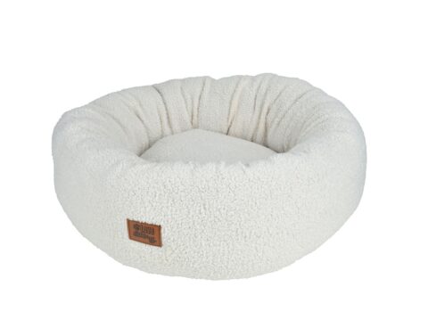 Για Τους Τετράποδους Μας Φίλους Polyester Curly Fleece Round Cushion D55*H20Cm Ecr