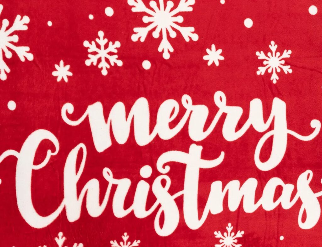 Γιορτινή Κουβέρτα Red Blanket Merry Xmas 130X180 Atmosphera 191559