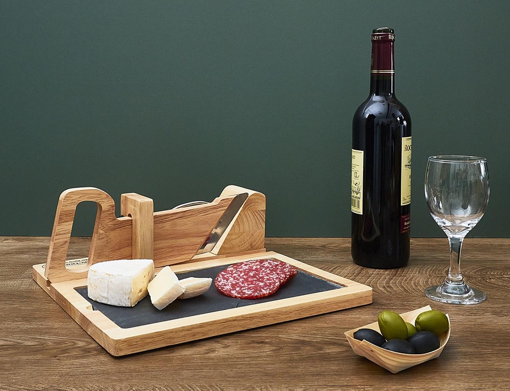 Γκιλοτίνες Αλλαντικών Trancheuse A Charcuterie Avec Plateau Ardoise M4 K