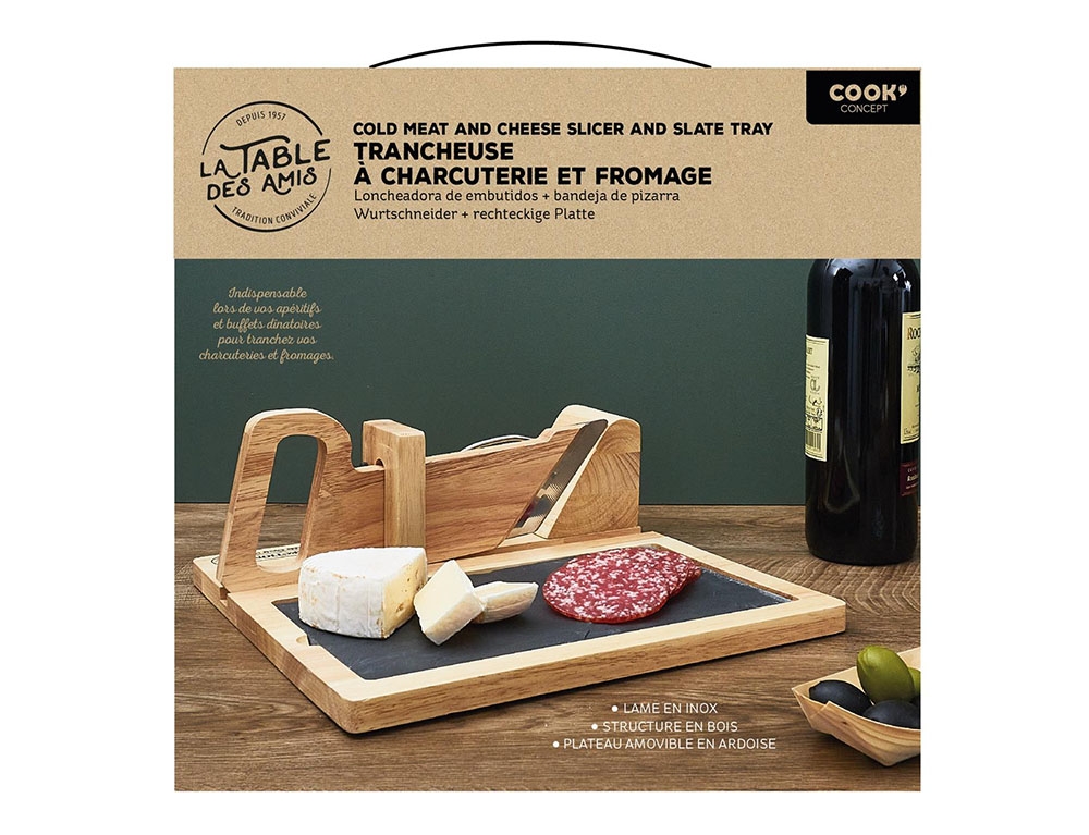 Γκιλοτίνες Αλλαντικών Trancheuse A Charcuterie Avec Plateau Ardoise M4 K