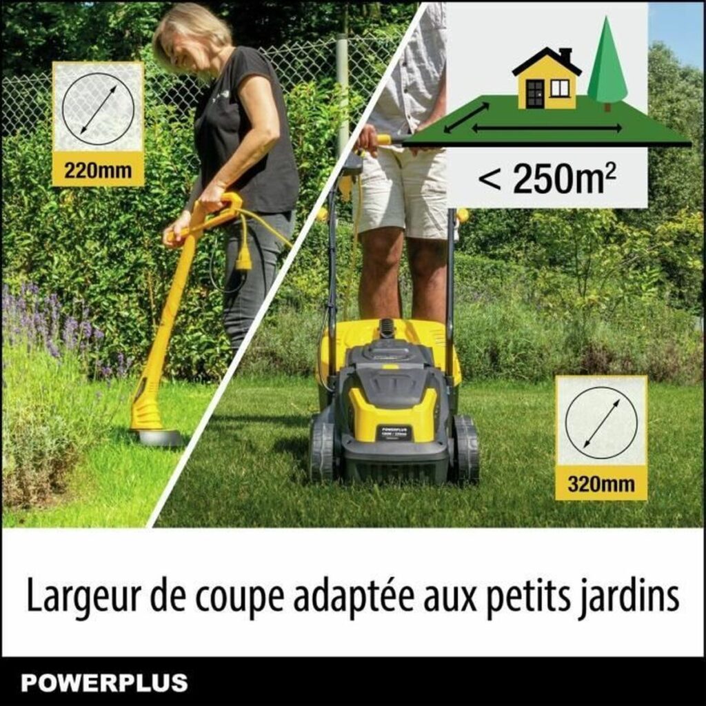 Ηλεκτρικό Χλοοκοπτικό Powerplus POWXG62205T 1300 W 220-240 V 32 cm 32 L