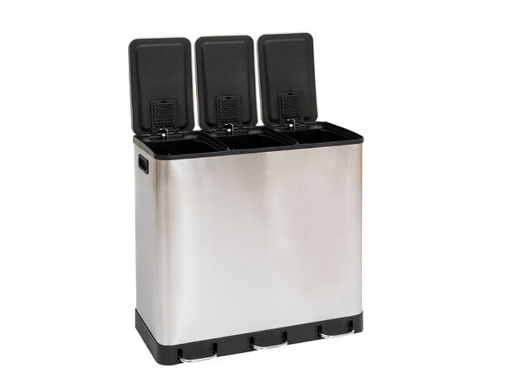 Κάδοι Απορριμάτων Dustbin Met 3X18L Inox Ariane