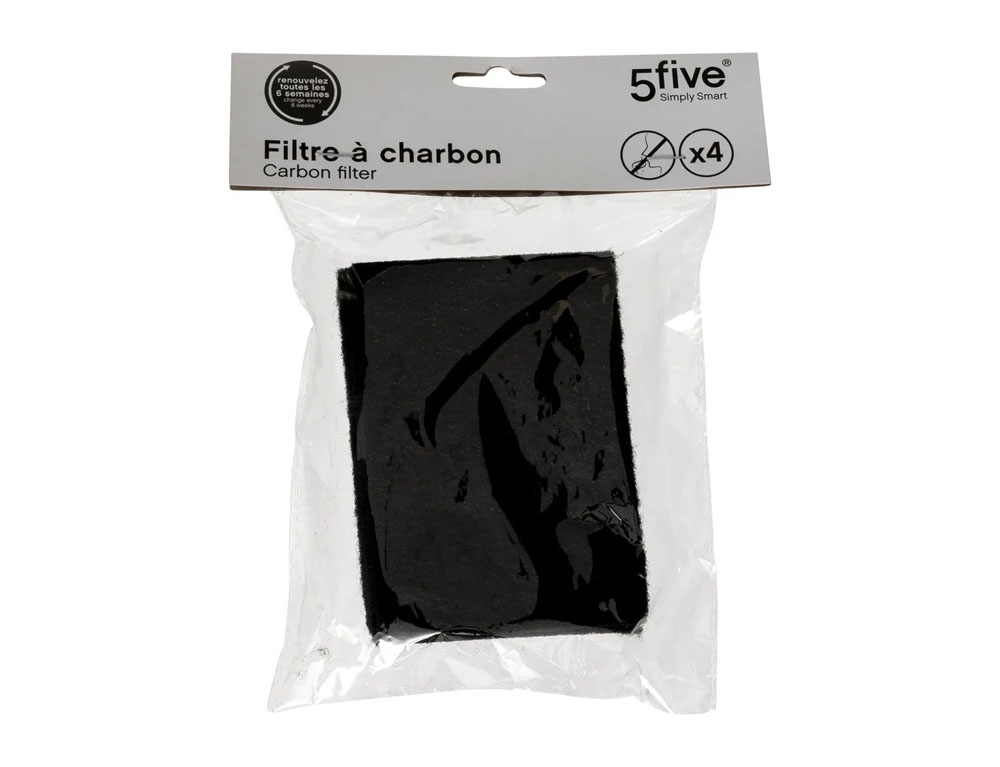 Κάδοι Απορριμάτων Set Of 4 Carbon Filter Safir B Five 164656