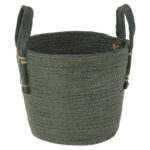 Καλάθια Basket Of Paper H&Amp;S Collection Dark Green Kr200275