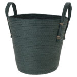 Καλάθια Basket Of Paper H&Amp;S Collection Dark Green Kr200276