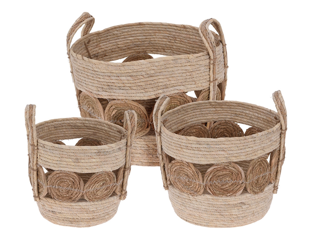 Καλάθια Basket Set Cattail 3 Sizes Kr2002230