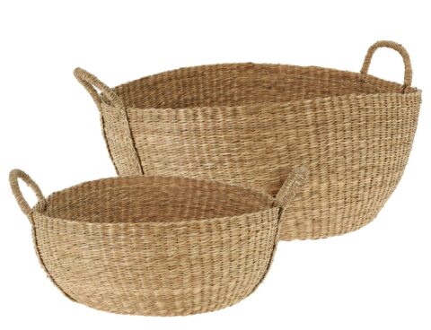 Καλάθια Basketset Round Seagrass S2 Vm1000030