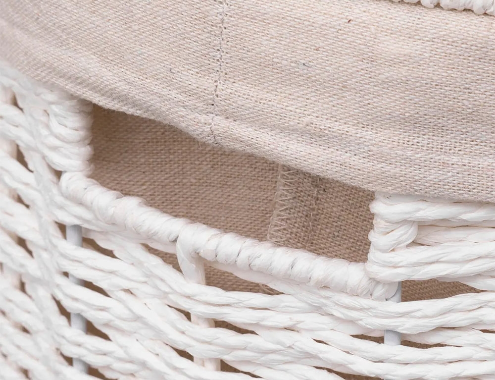 Καλάθια Για Άπλυτα White Round Laundry Basket 40L 174811