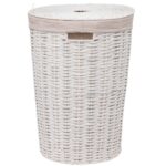 Καλάθια Για Άπλυτα White Round Laundry Basket 40L 174811
