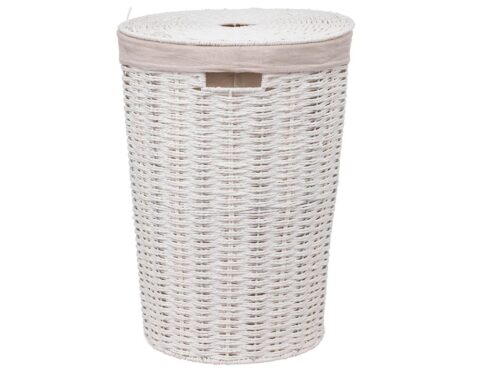 Καλάθια Για Άπλυτα White Round Laundry Basket 40L 174811