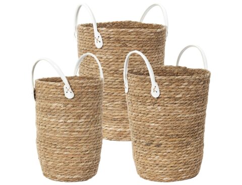 Καλάθια Panier Tresse Anses Imitation Cuir X3 M2 Rg9268