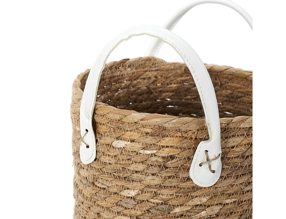 Καλάθια Panier Tresse Anses Imitation Cuir X3 M2 Rg9268