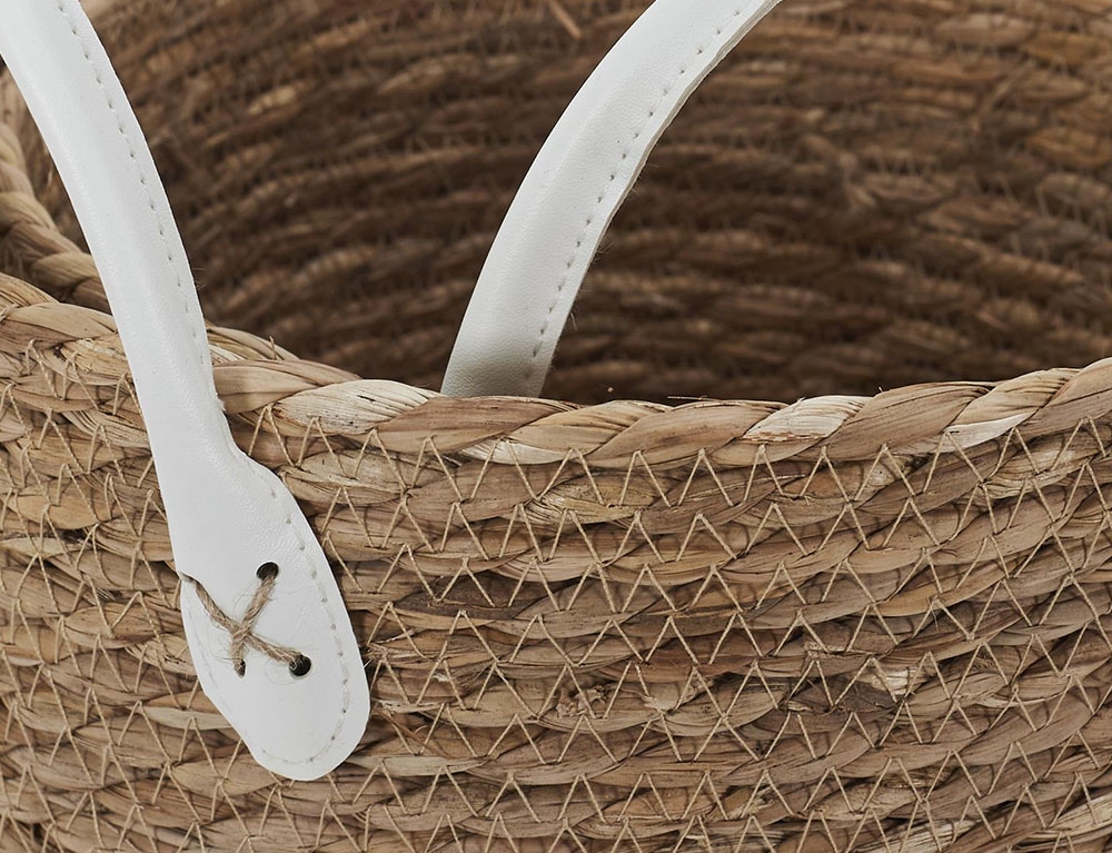 Καλάθια Panier Tresse Anses Imitation Cuir X3 M2 Rg9268