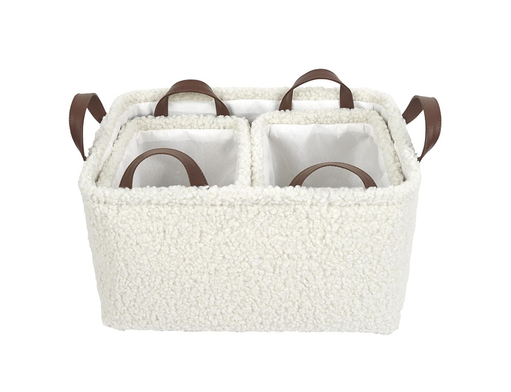 Καλάθια White Storage Basket X3 H20Cm Rg0031
