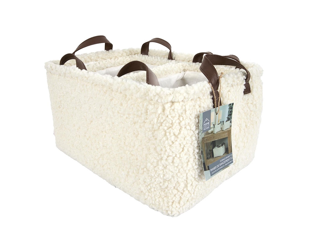 Καλάθια White Storage Basket X3 H20Cm Rg0031