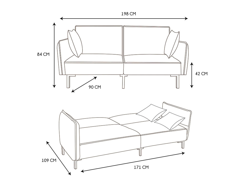 Καναπέδες Convertible Club Sofa A1/M1 Hd7641