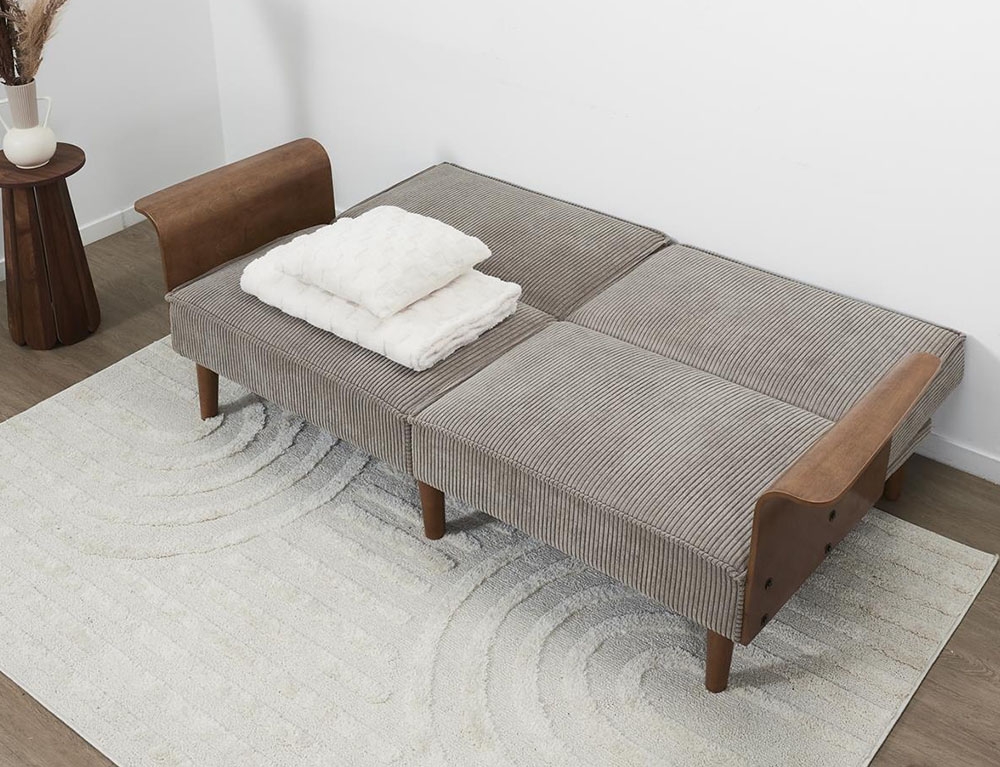 Καναπέδες Scott Convertible Sofa In Wood And Maple Hd0385