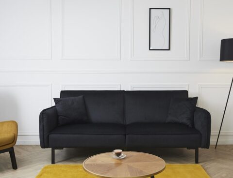 Καναπέδες Sofa Bed Velvet Giulia Black M1 Hd0134