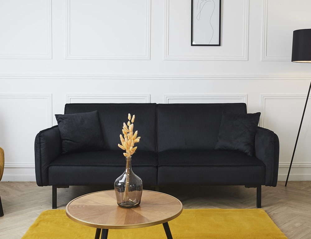 Καναπέδες Sofa Bed Velvet Giulia Black M1 Hd0134