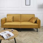 Καναπέδες Sofa Bed Velvet Giulia Yellow M1 Hd0133