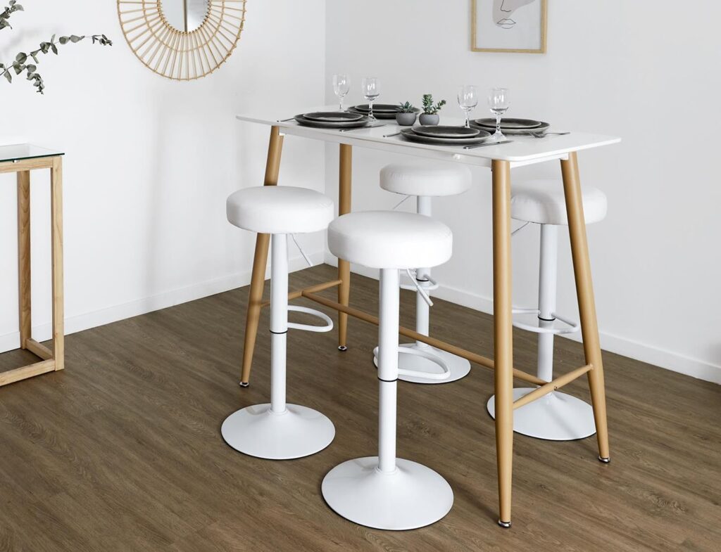 Καρέκλες & Πολυθρόνες Adjustable Bar Stool Mumford White