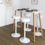 Καρέκλες & Πολυθρόνες Adjustable Bar Stool Mumford White