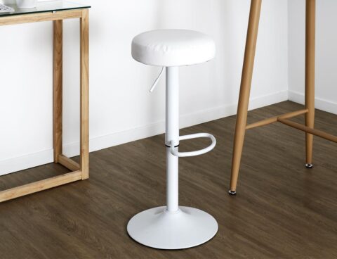Καρέκλες & Πολυθρόνες Adjustable Bar Stool Mumford White