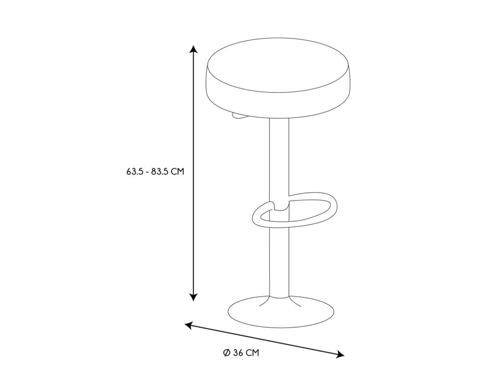 Καρέκλες & Πολυθρόνες Adjustable Bar Stool Mumford White