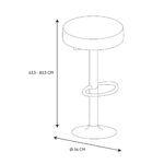 Καρέκλες & Πολυθρόνες Adjustable Bar Stool Mumford White