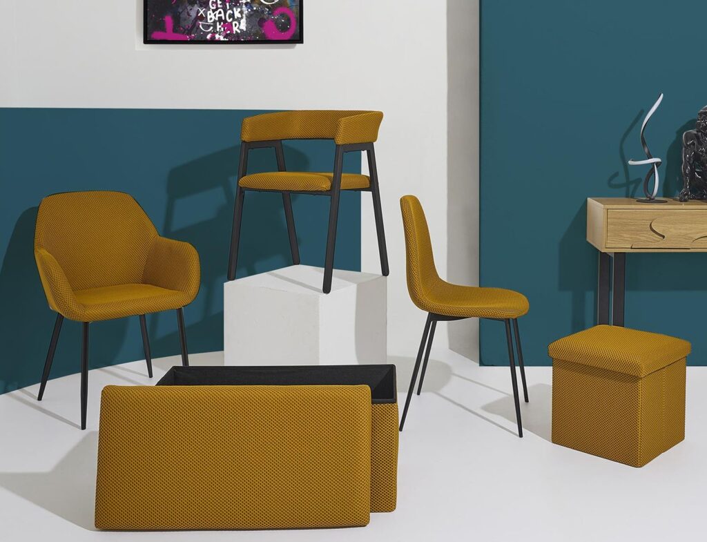 Καρέκλες & Πολυθρόνες Atomic Yellow Chair M2 Hd0478