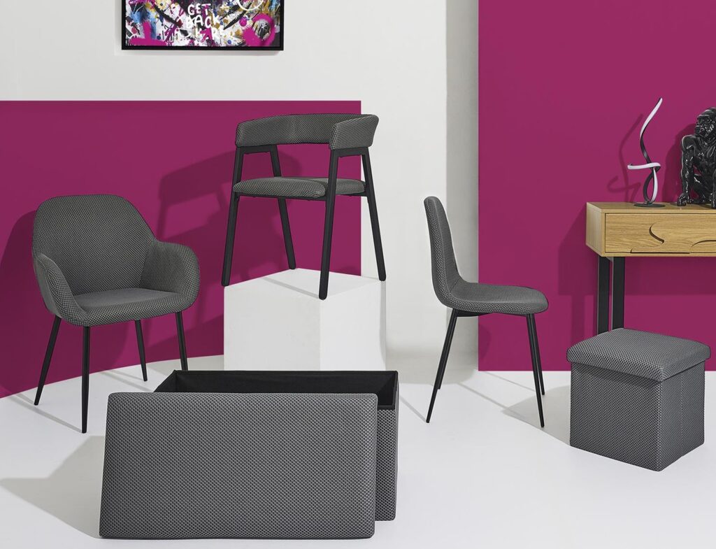 Καρέκλες & Πολυθρόνες Chair Atom Grey M4 Hd0476