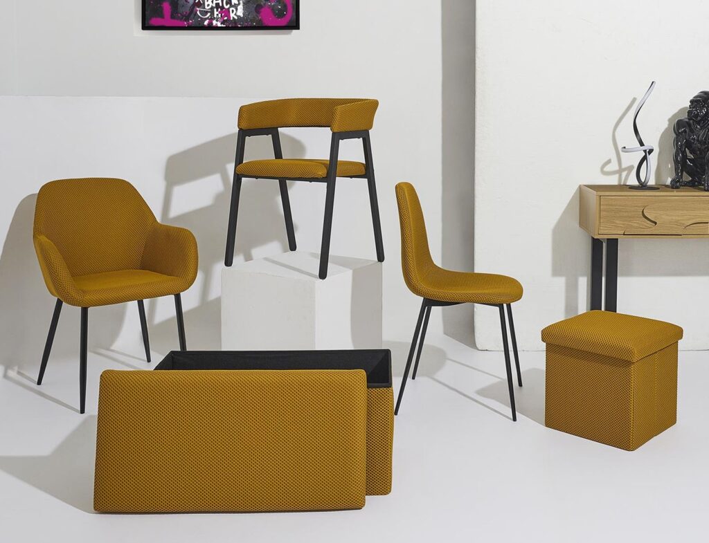 Καρέκλες & Πολυθρόνες Chair Atom Yellow M4 Hd0473