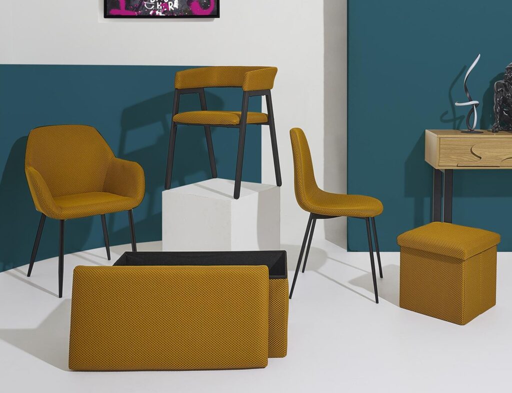 Καρέκλες & Πολυθρόνες Chair Atom Yellow M4 Hd0473