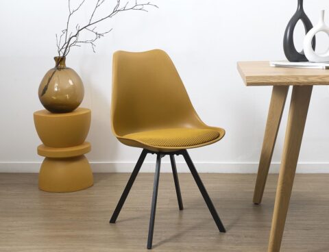 Καρέκλες & Πολυθρόνες Chair Pp With Cushion Yellow Atom M4 Hd0482