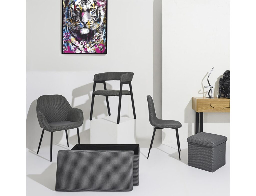 Καρέκλες & Πολυθρόνες Design Armchair Atom Grey M2 A1/M2 Hd0466