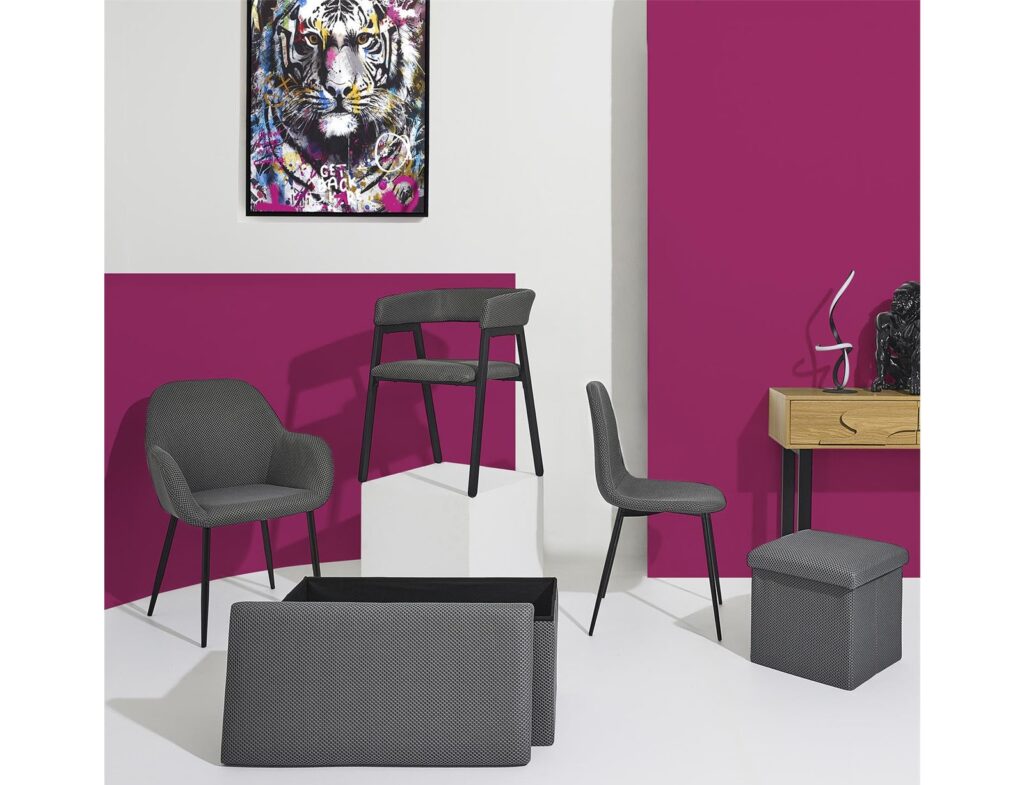 Καρέκλες & Πολυθρόνες Design Armchair Atom Grey M2 A1/M2 Hd0466