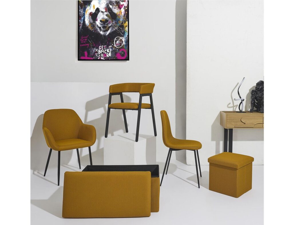 Καρέκλες & Πολυθρόνες Design Armchair Atom Yellow M2 A1/M2 Hd0465