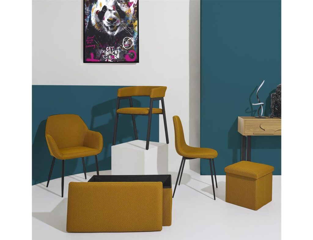 Καρέκλες & Πολυθρόνες Design Armchair Atom Yellow M2 A1/M2 Hd0465