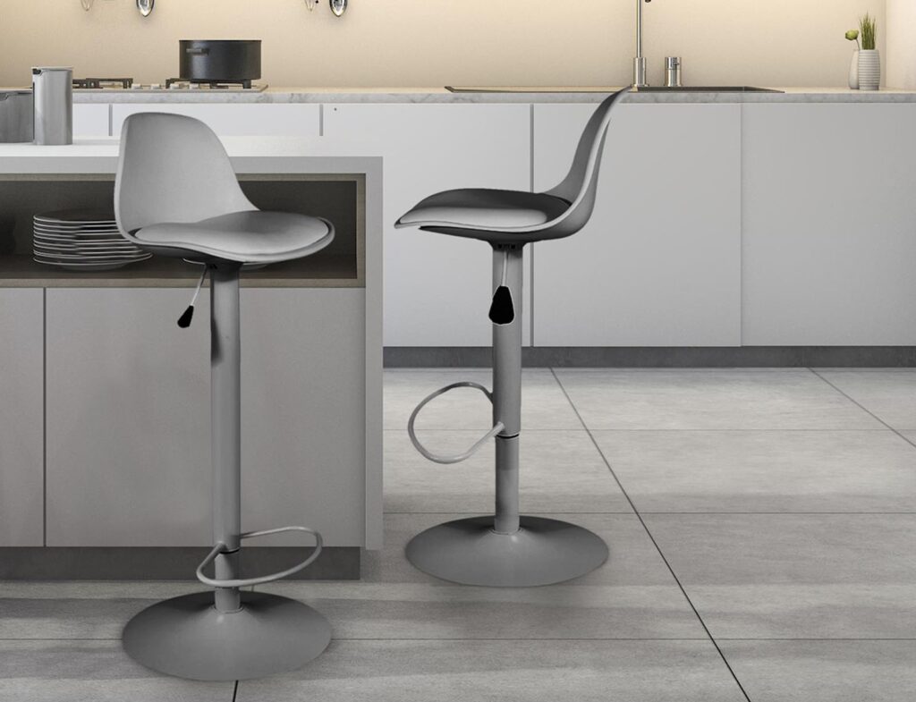 Καρέκλες & Πολυθρόνες Isak Grey Bar Stool Hd6217