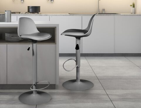 Καρέκλες & Πολυθρόνες Isak Grey Bar Stool Hd6217