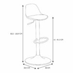 Καρέκλες & Πολυθρόνες Isak Grey Bar Stool Hd6217