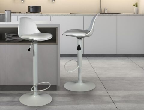 Καρέκλες & Πολυθρόνες Isak White Bar Stool Hd6216