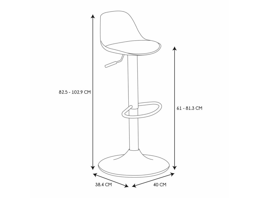 Καρέκλες & Πολυθρόνες Isak White Bar Stool Hd6216