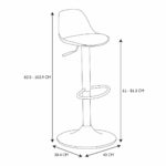 Καρέκλες & Πολυθρόνες Isak White Bar Stool Hd6216