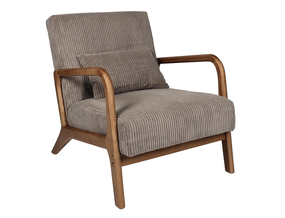 Καρέκλες & Πολυθρόνες Living Room Armchair Cotele Scott Taupe Hd0348