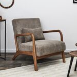 Καρέκλες & Πολυθρόνες Living Room Armchair Cotele Scott Taupe Hd0348